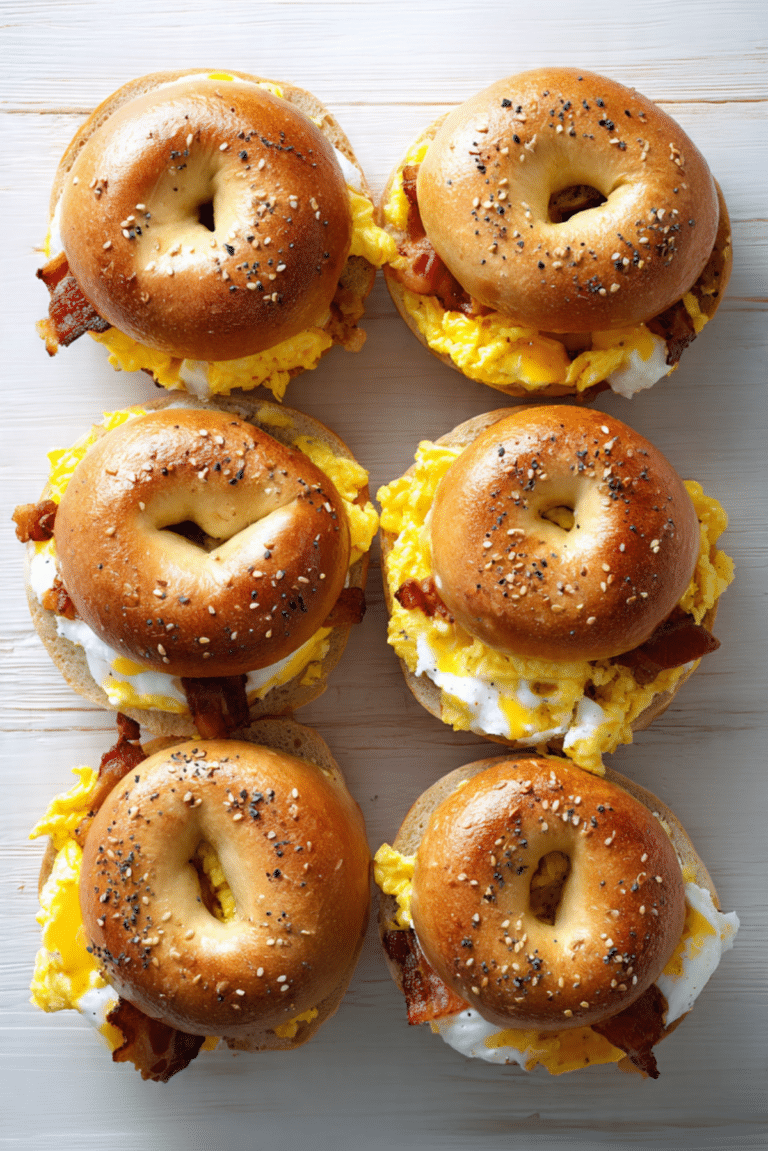 Bee Sting Bagel Breakfast Sandwich