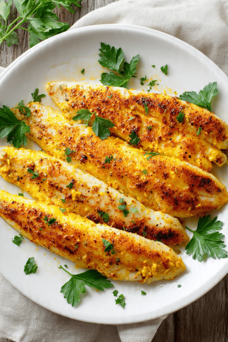 Mustard-Roasted Fish