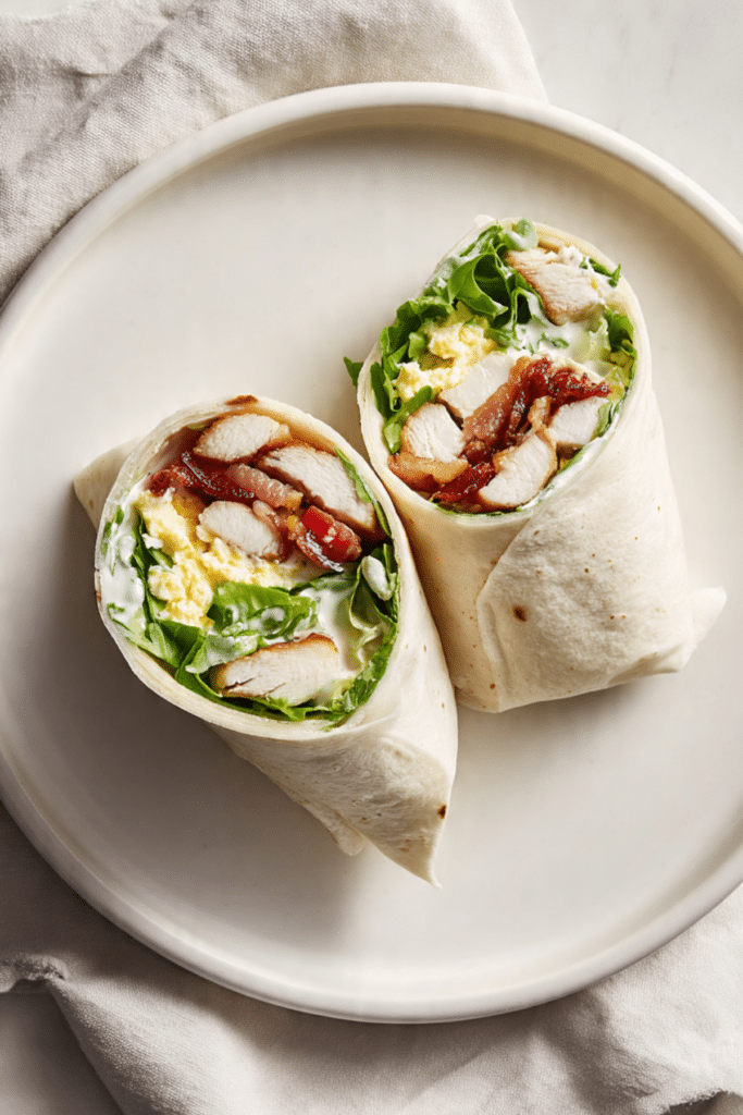 Chicken Club Egg White Wrap