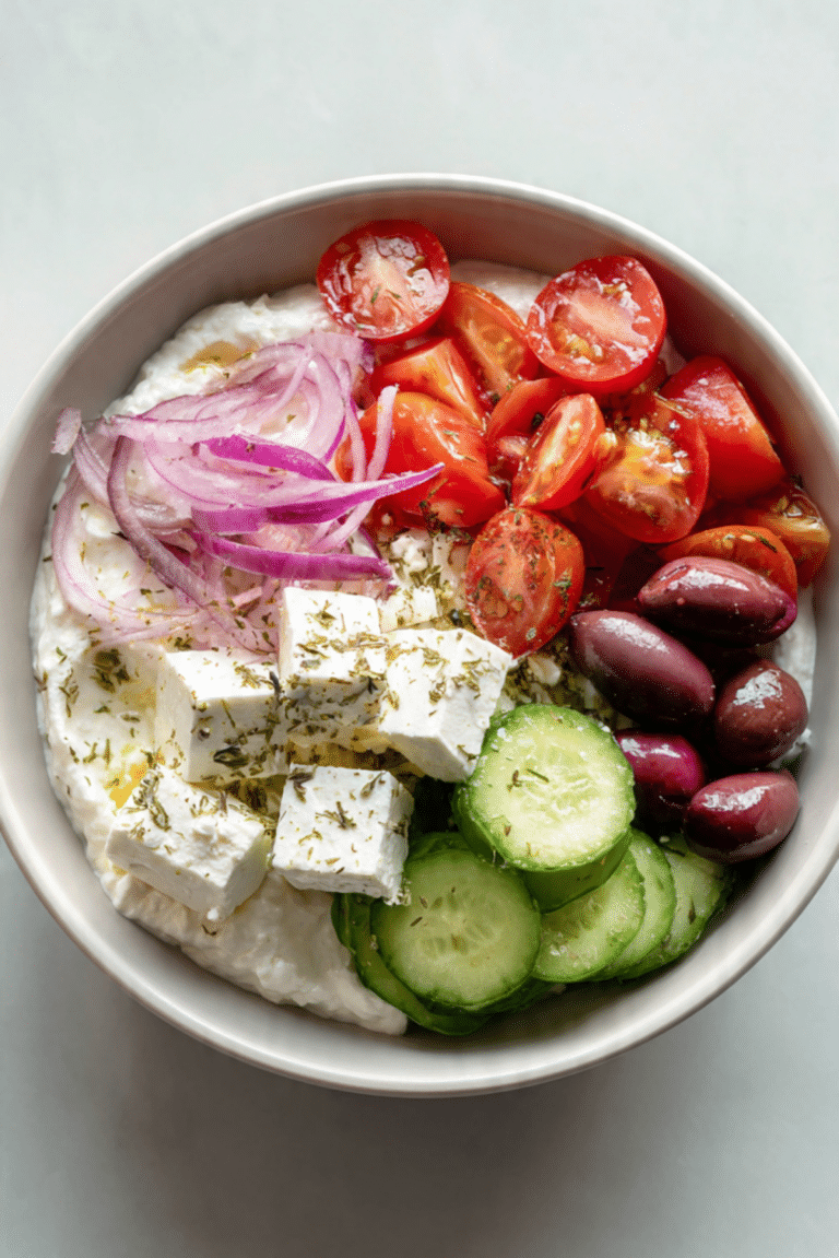 Greek Salad Cottage Cheese Bowls