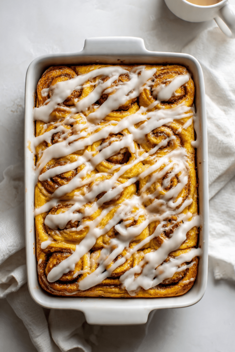 Cinnamon Roll Poke Cake