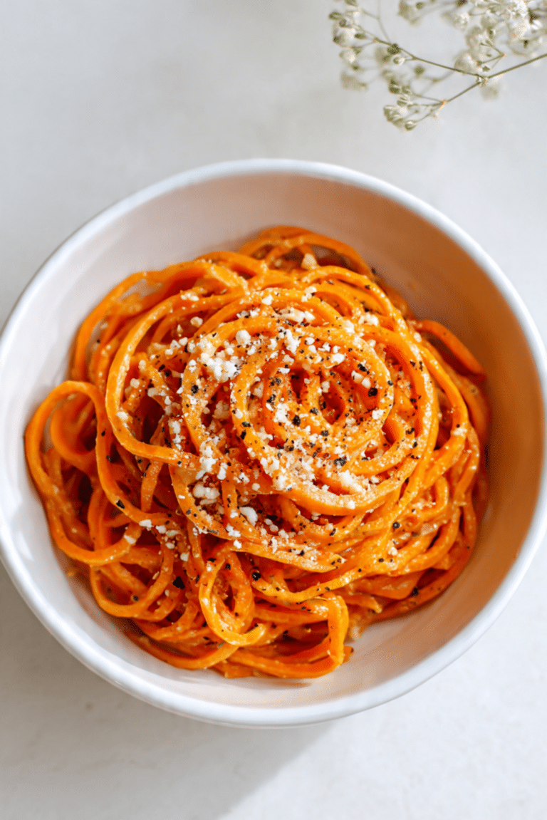 Cacio E Pepe Sweet Potato Noodles