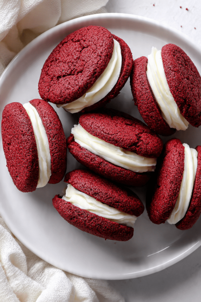 Red Velvet Sandwich Cookies