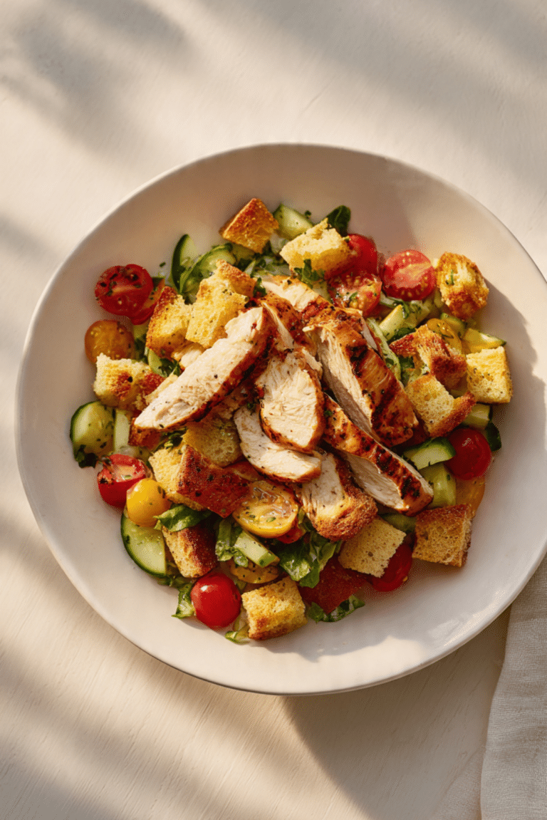 Spring Chicken Panzanella Salad