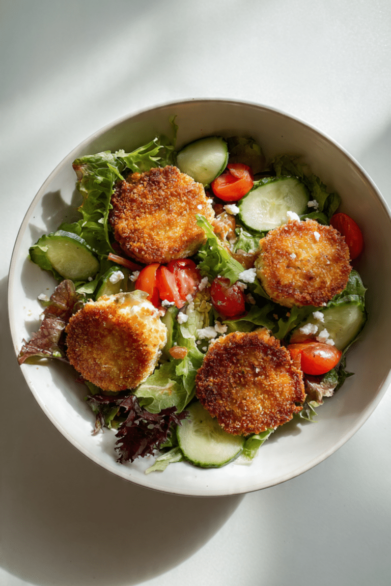 Fried Halloumi Salad