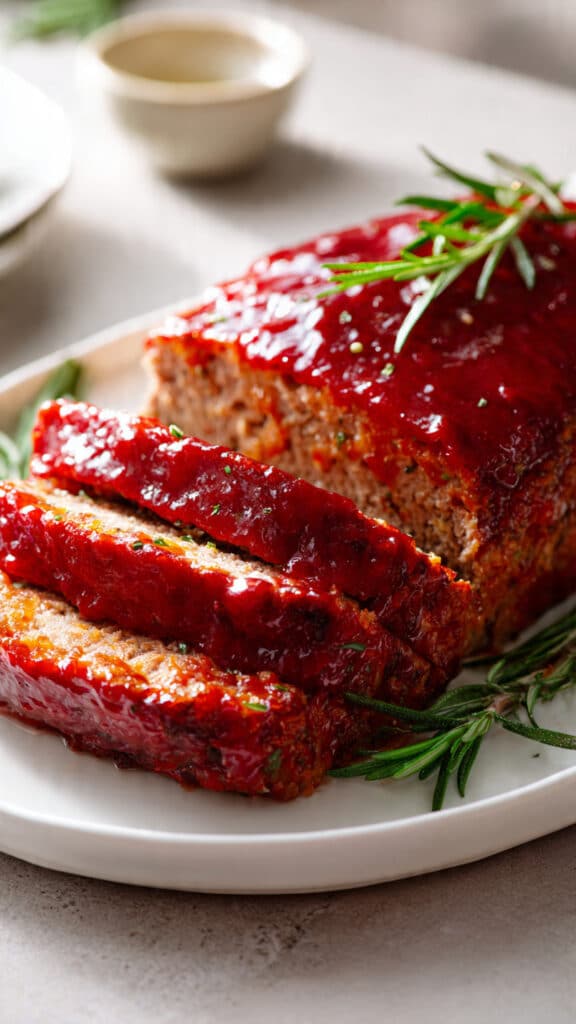 Mini Meatloaf Muffins with Ketchup Glaze