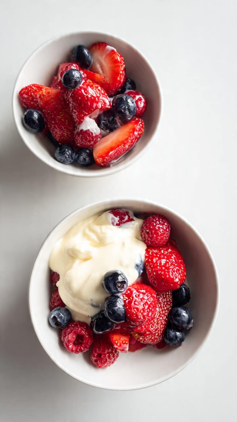 Fresh Berries with Lemon Cream