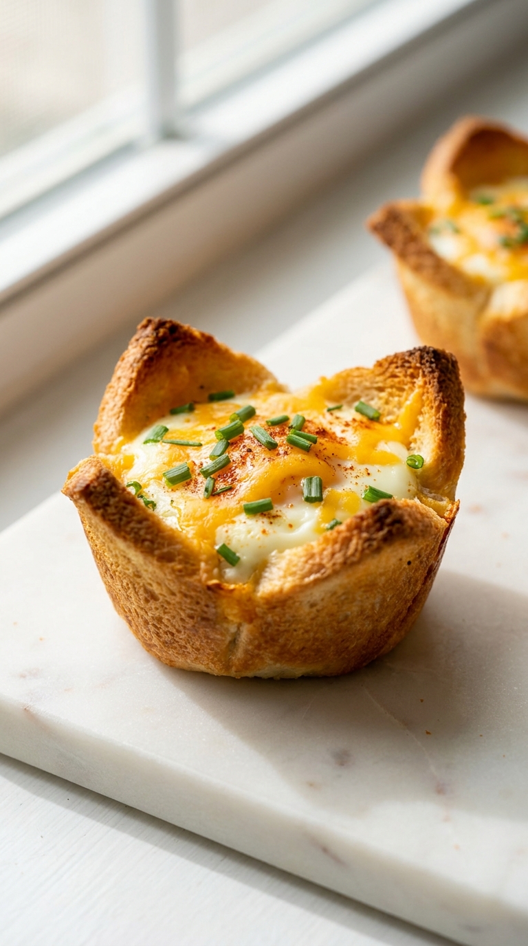 Cheesy Shrimp Bread Cups